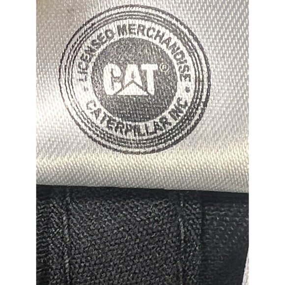 CAT Caterpillar Hat NWT Black 100% Cotton Adjustable with metal buckle - Picture 9 of 11
